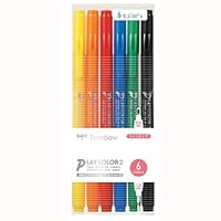 かず 2本セット(レスフェーブル) Amazon.co.jp: トンボ鉛筆 水性 サインペン 6色 (太1.2㎜&細0.4